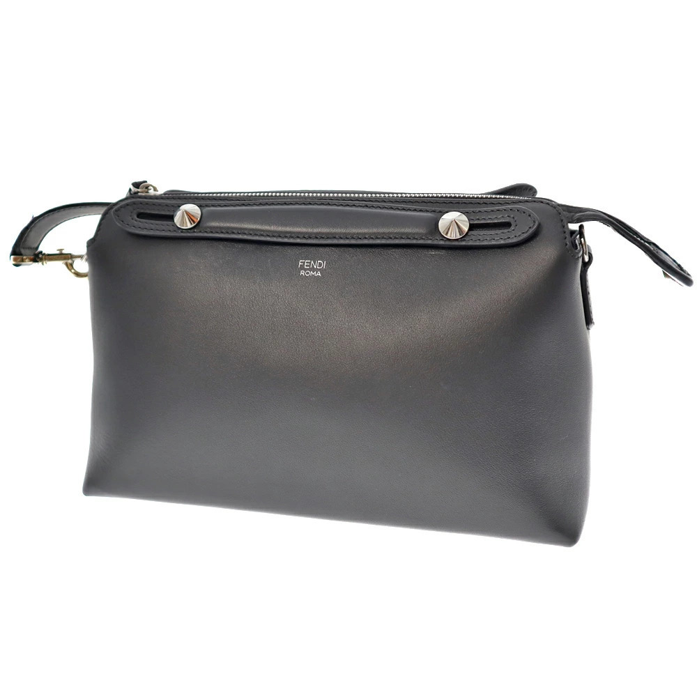 FENDI By The Way Bag Shoulder Handbag Handheld Calfskin Black